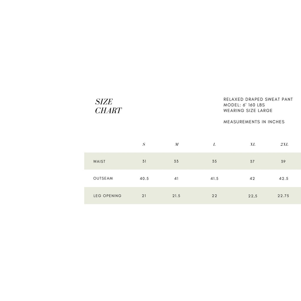 RELAXED DRAPED SWEAT PANT - SAND