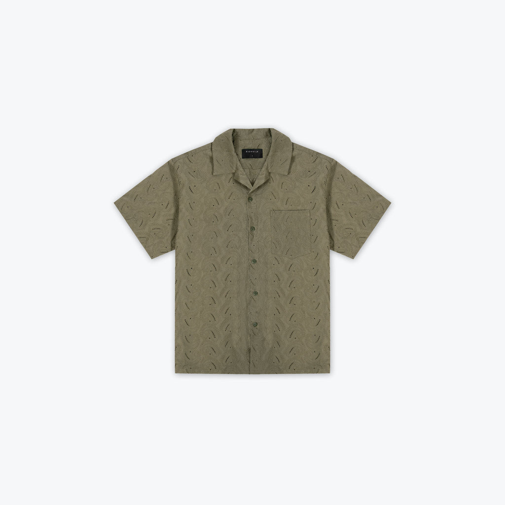 PAISLEY RESORT SHIRT - OLIVE