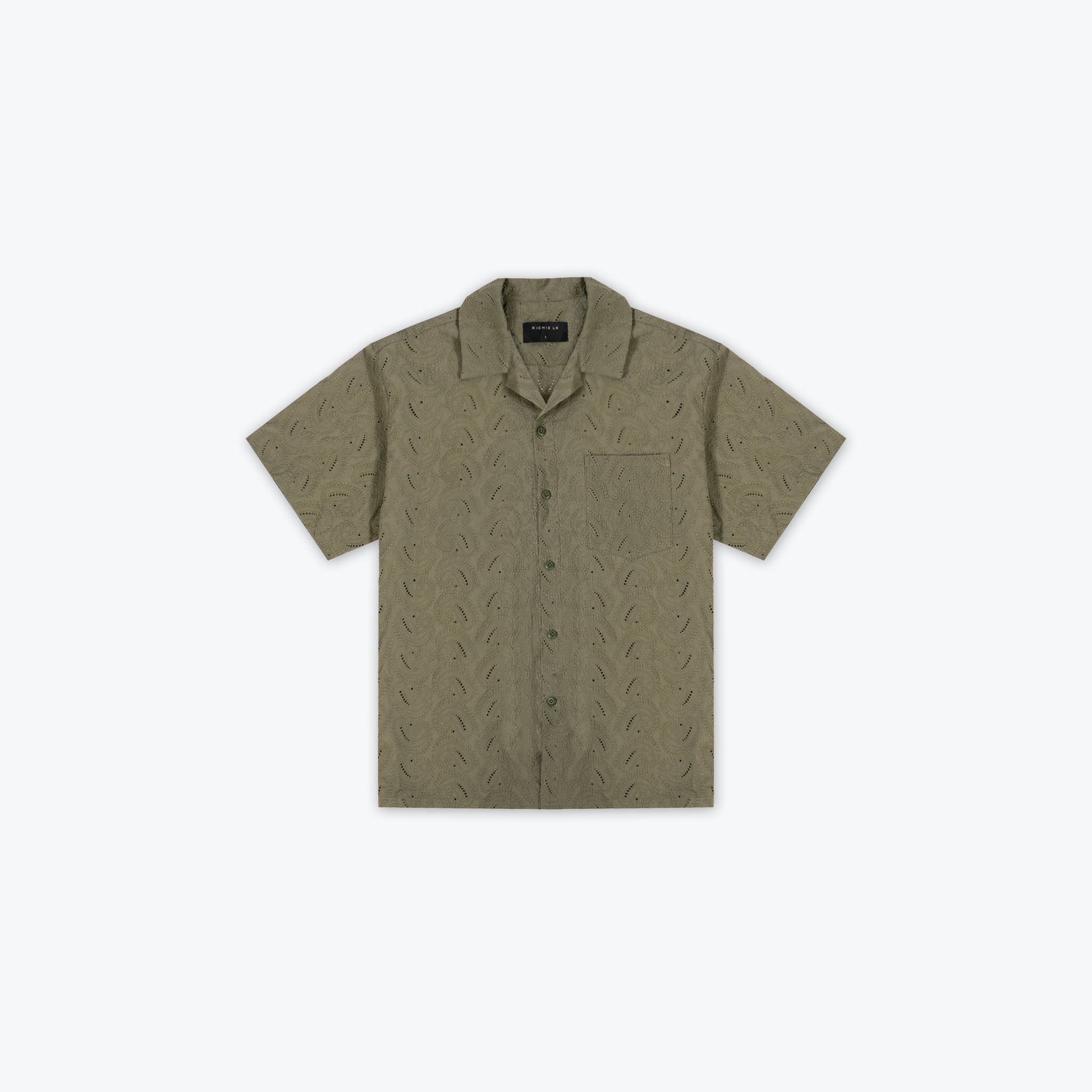 PAISLEY RESORT SHIRT - OLIVE
