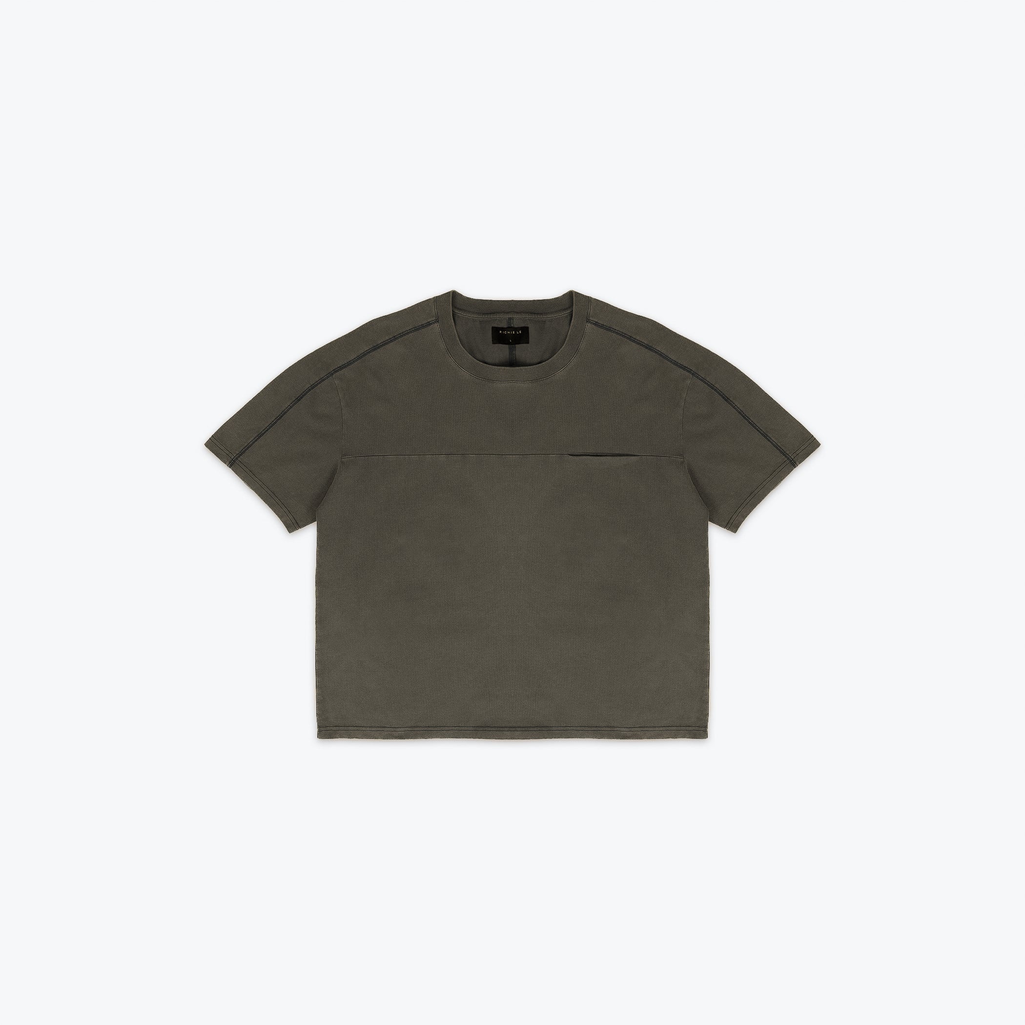 PREMIUM WASHED POCKET TEE - BLACK