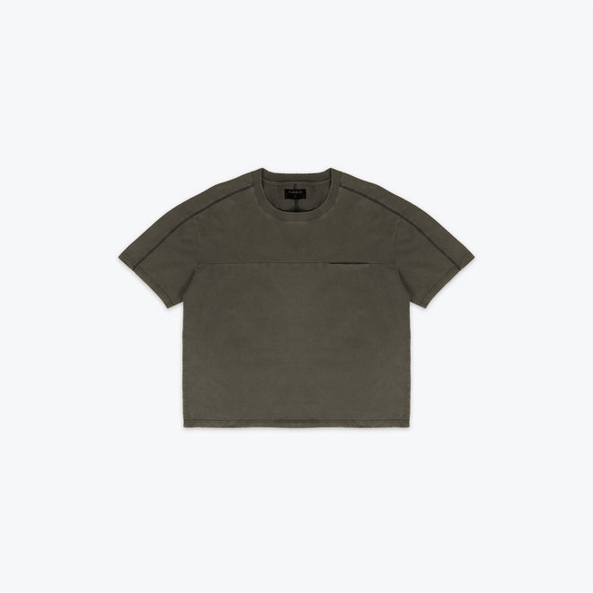 PREMIUM WASHED POCKET TEE - BLACK