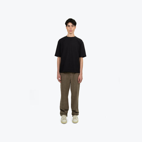HERRINGBONE TWEED PANT - TAUPE
