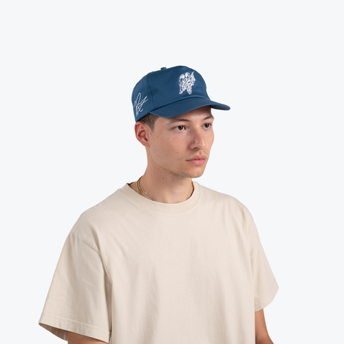 UNSTRUCTURED 5 PANEL ANGEL HAT - SEA BLUE