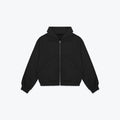 CHEVRON ZIP HOODIE - BLACK