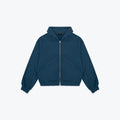 CHEVRON ZIP HOODIE - BLUE