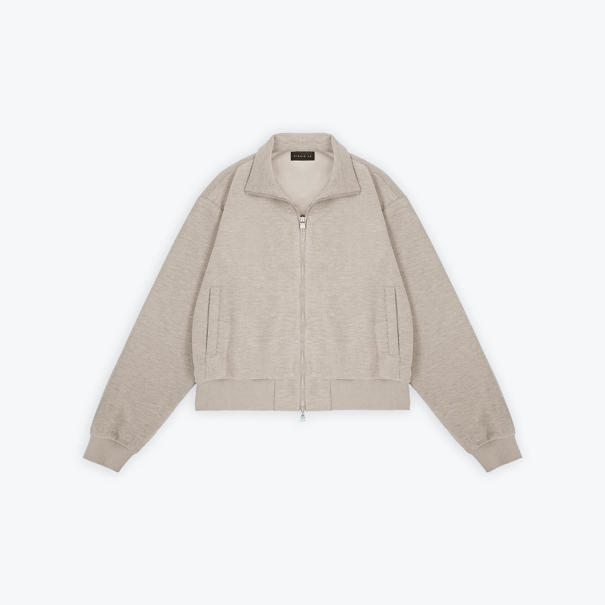RL SIGNATURE KNIT ZIP UP - SAND