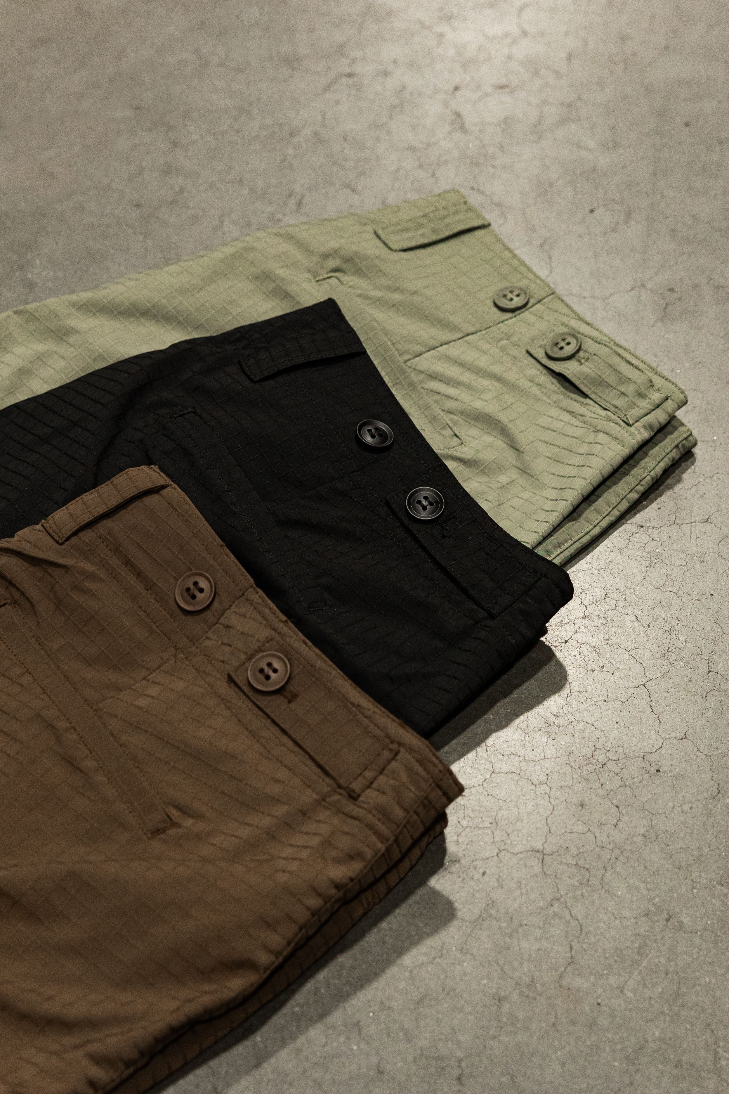 NYLON RIPSTOP CARGO PANT - BLACK