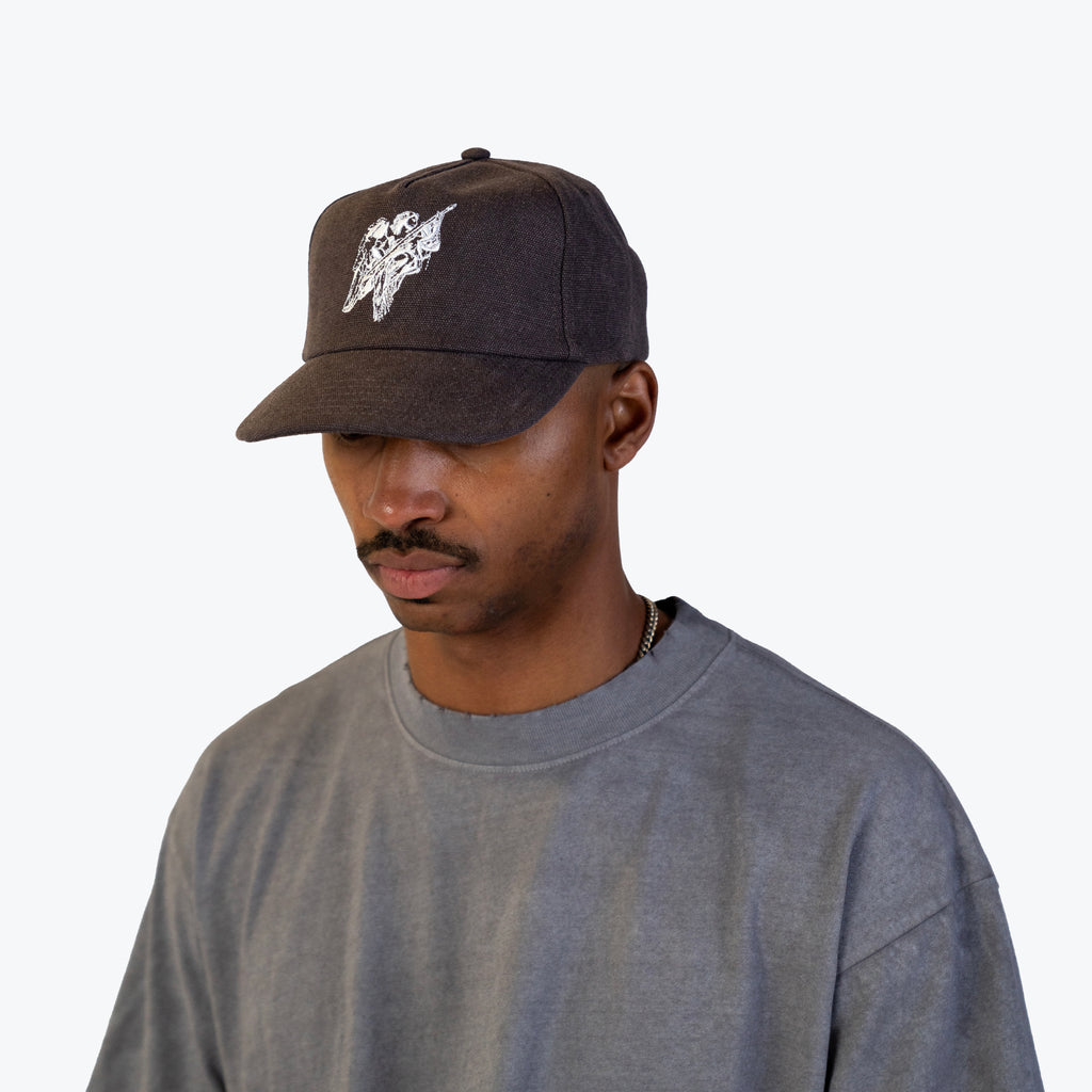 UNSTRUCTURED 5 PANEL CANVAS ANGEL HAT - PLUM