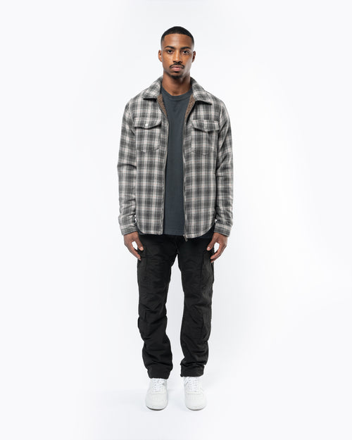 SHERPA LINED FLANNEL - GRAY